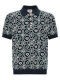 Blue Cotton Polo Shirt