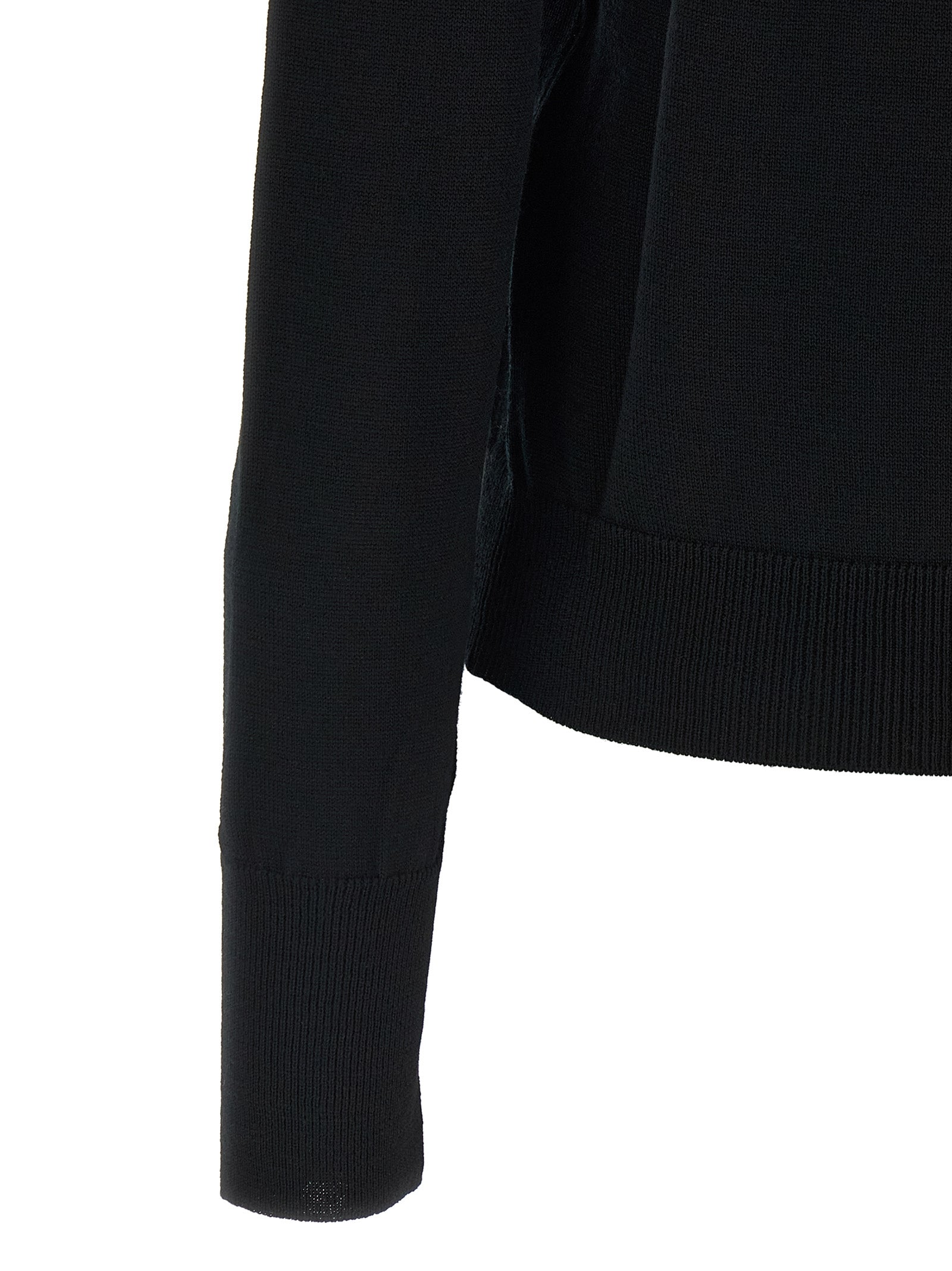 Black Virgin Wool Cardigan