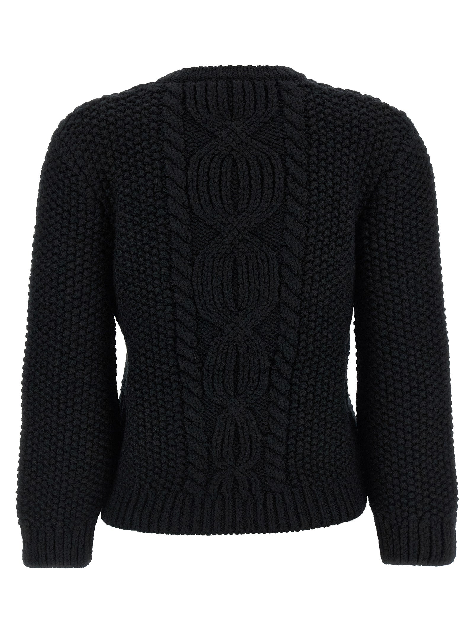 Black Wool Cardigan