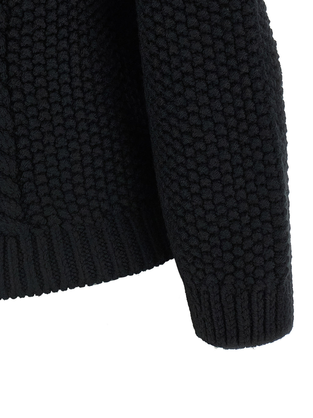 Black Wool Cardigan