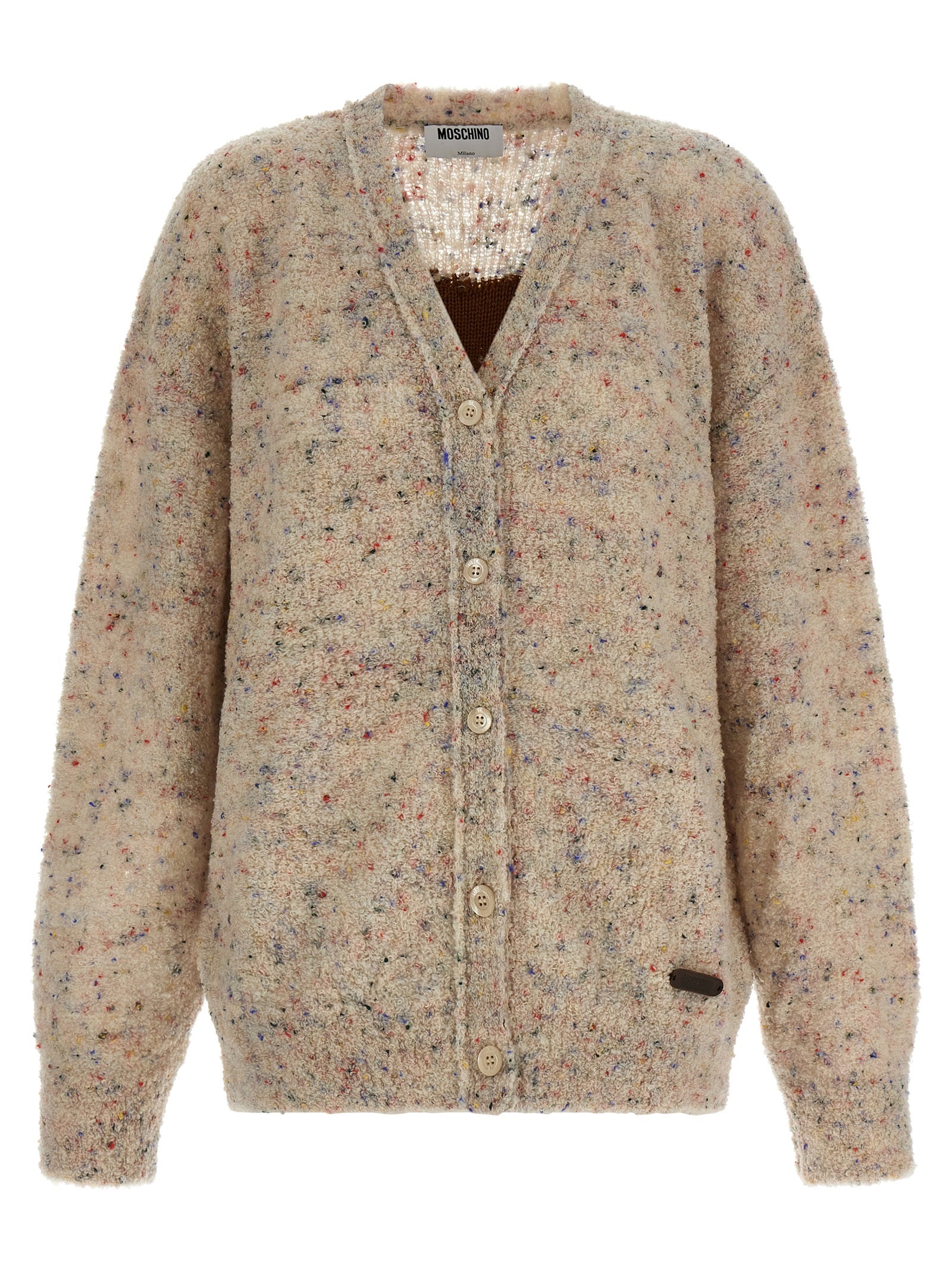 Beige Virgin Wool Cardigan