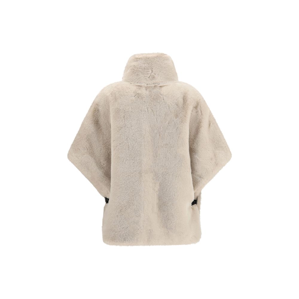 Beige Polyester Full-Length Jacket