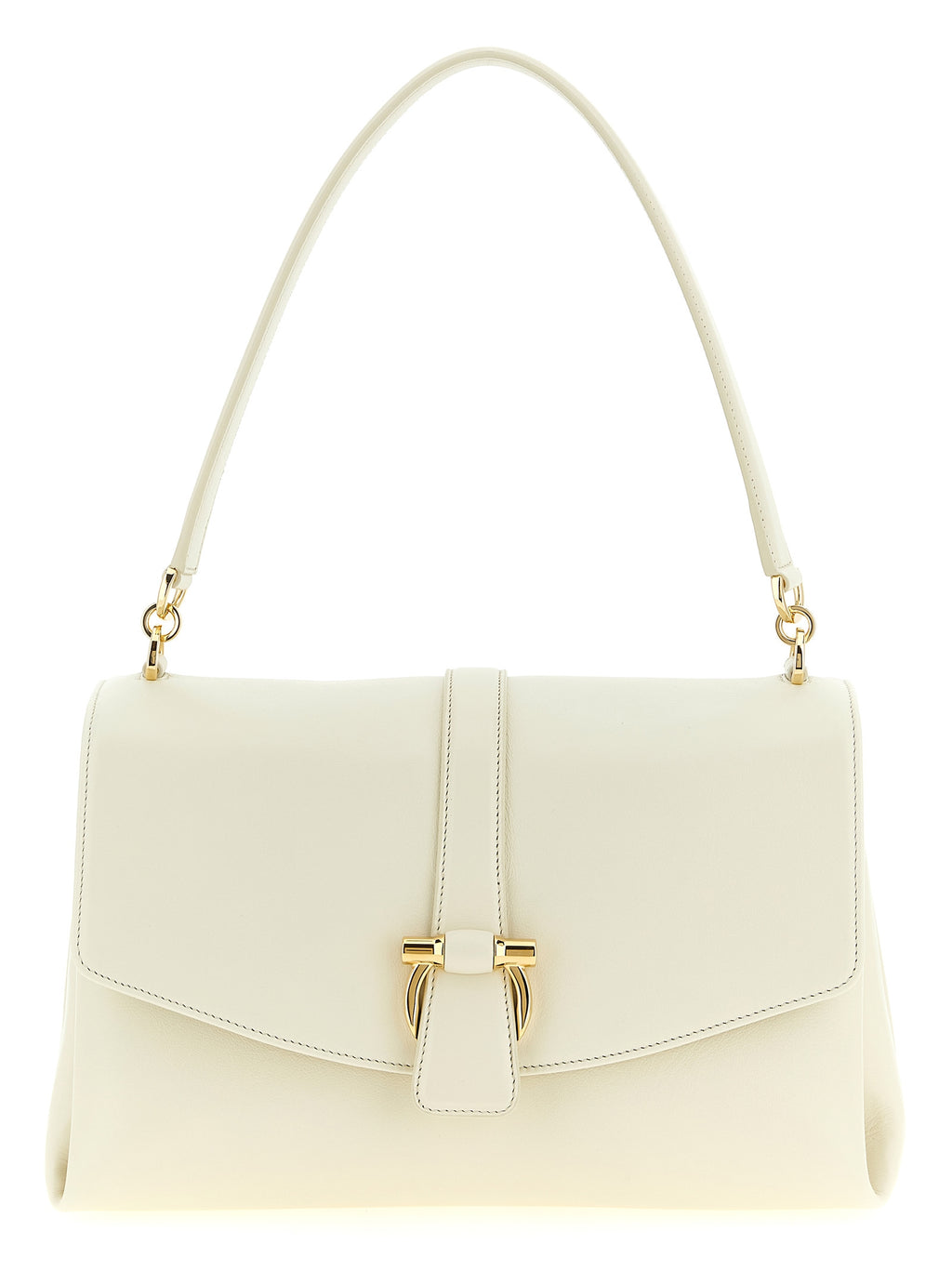 White Calfskin Shoulder Bag