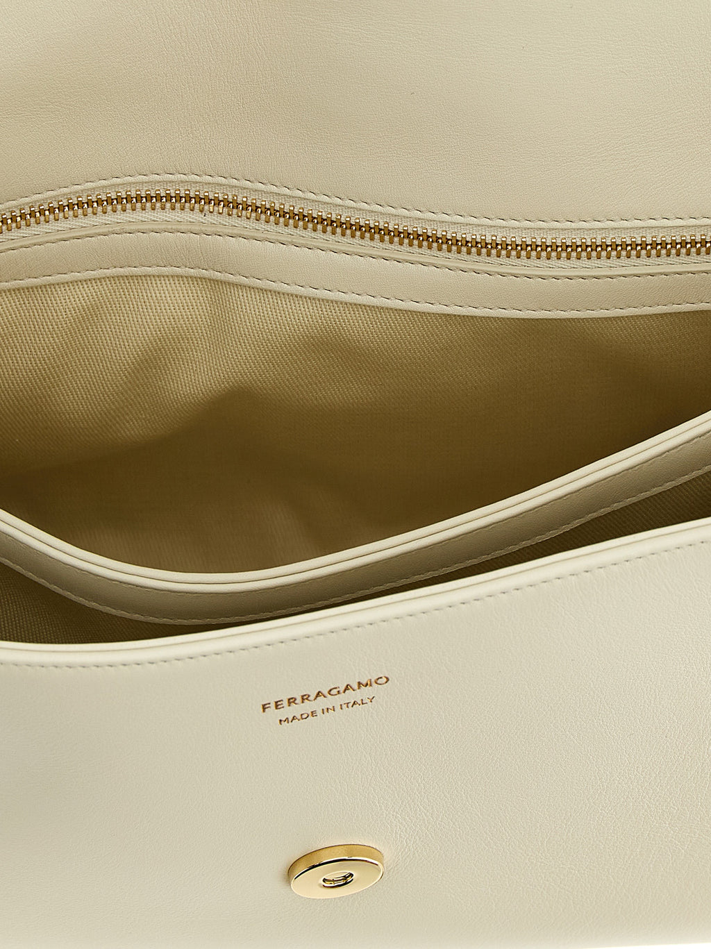 White Calfskin Shoulder Bag