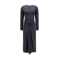 Gray Cotton Casual Dress