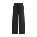 Black Cotton Casual Pants