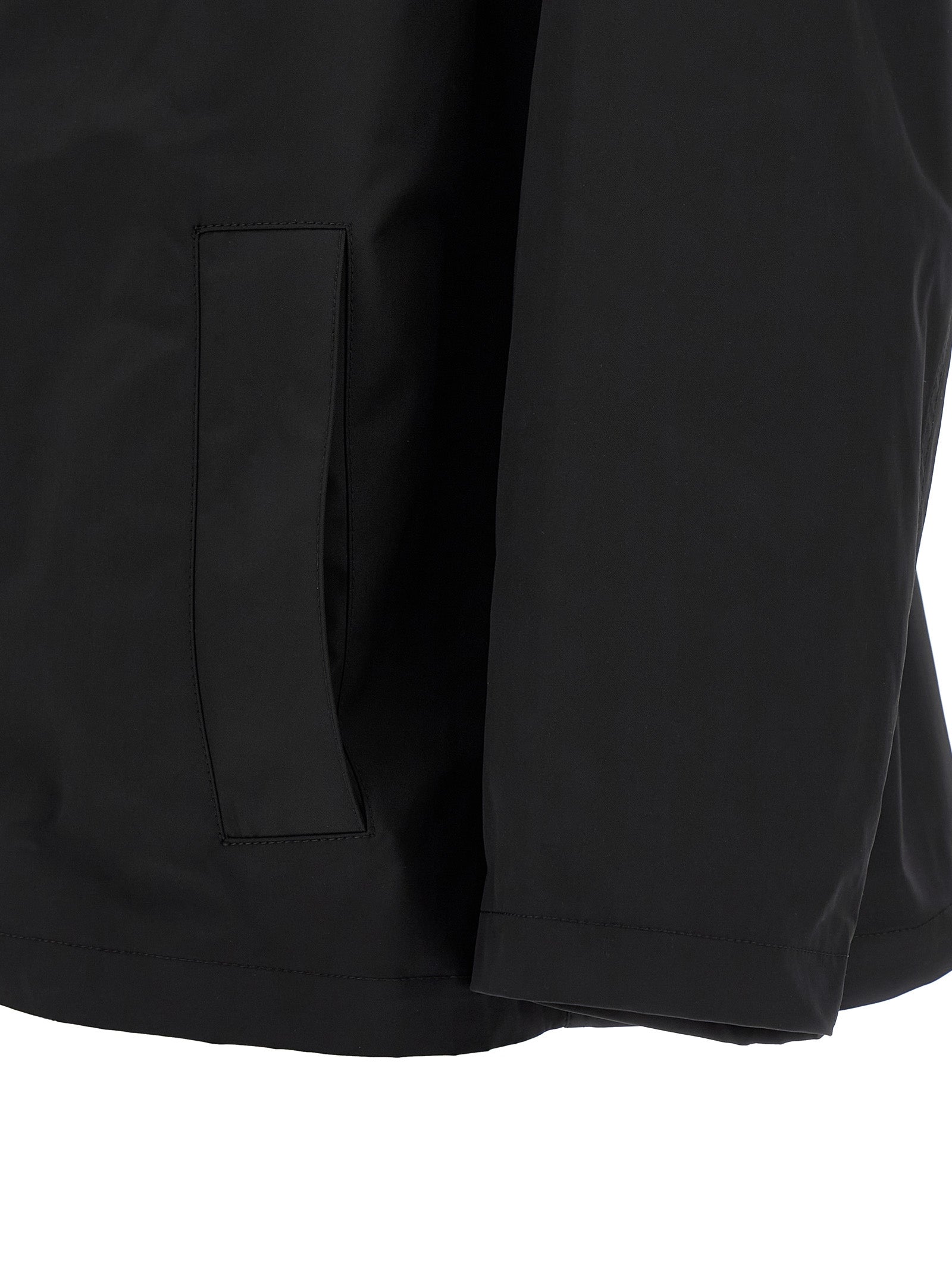 Black Polyester Parka