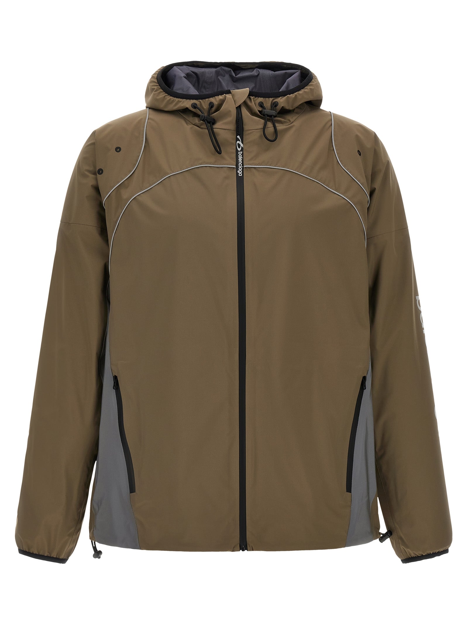 Gray Polyester Parka