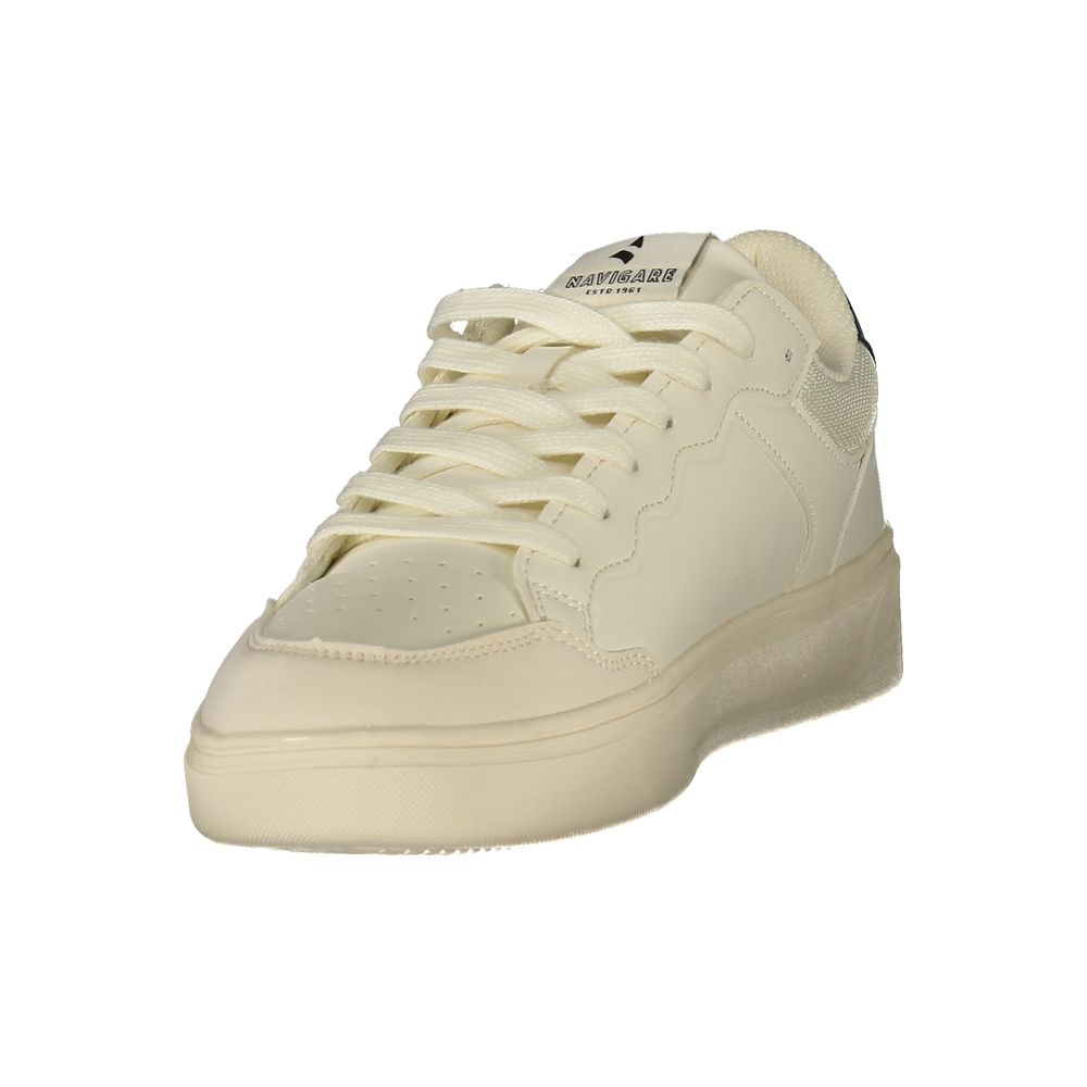 White Polyurethane Men's Sneaker