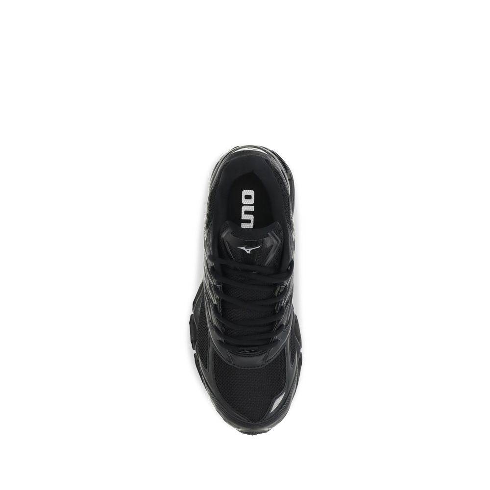 Black Fabric Athletic Sneakers
