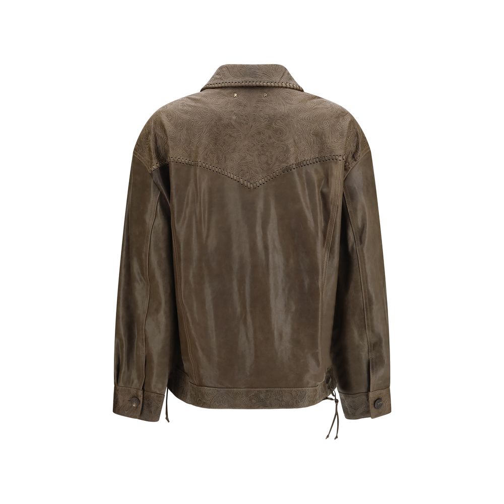 Brown Calf Leather Bos Taurus Leather Jacket