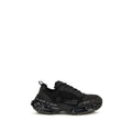 Black Polyester Athletic Sneakers