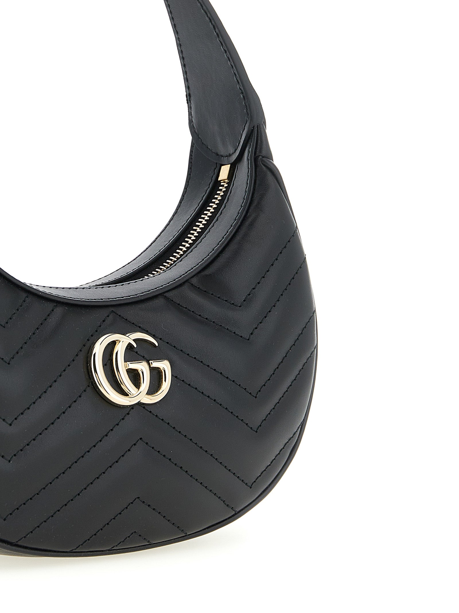 Black Calfskin Shoulder Bag