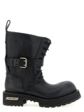 Black Calfskin Ankle Boots
