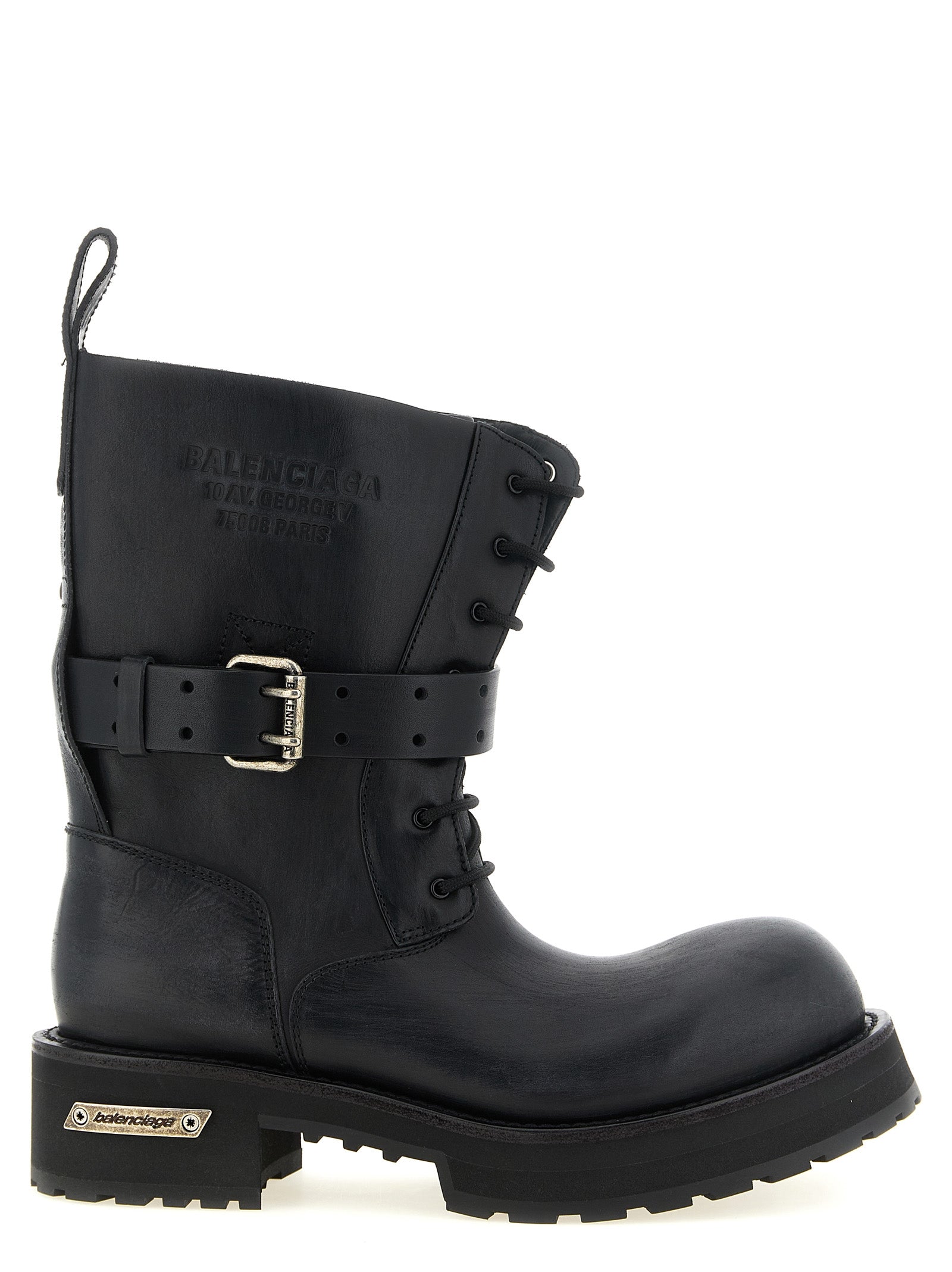 Black Calfskin Ankle Boots
