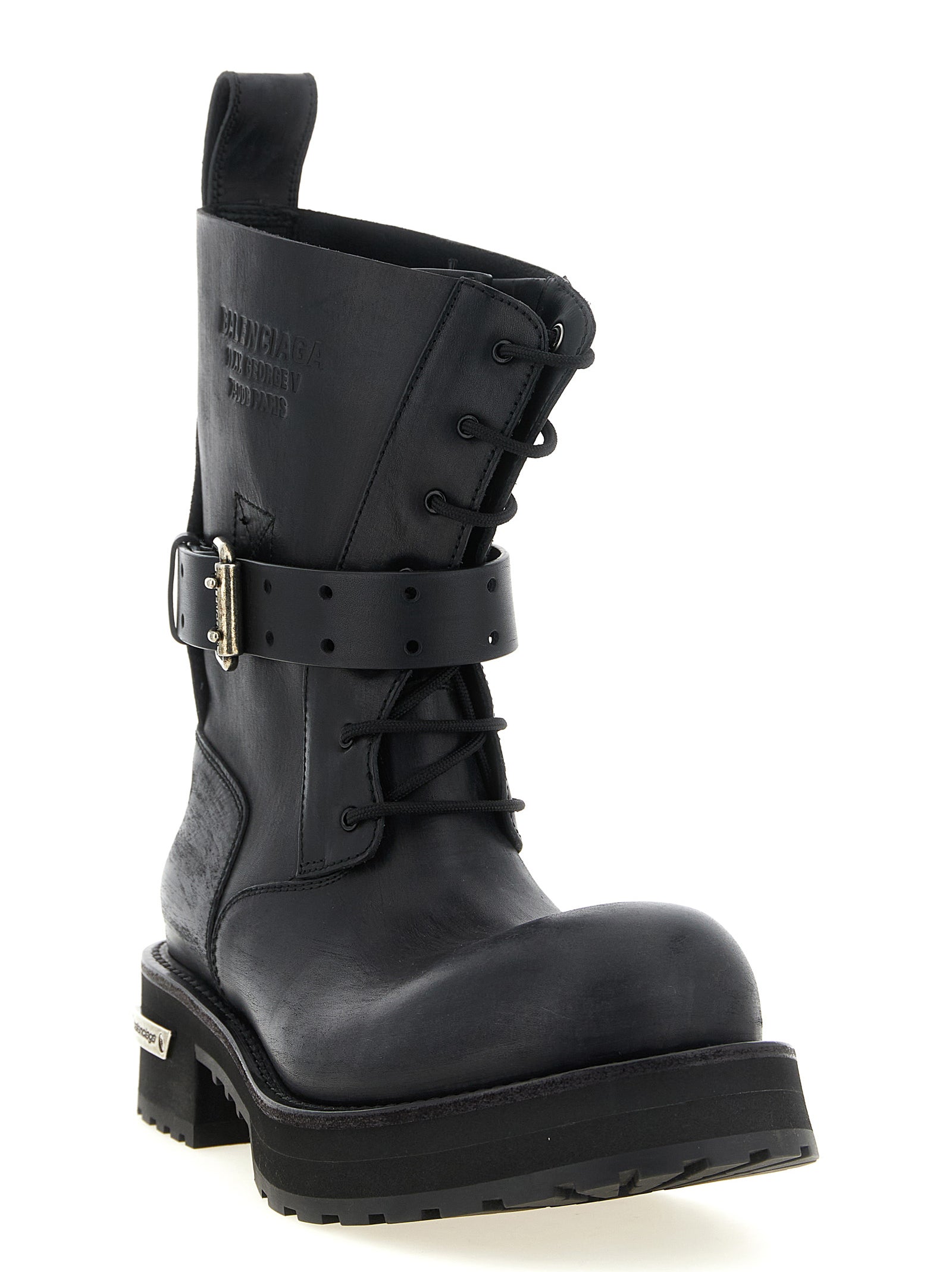 Black Calfskin Ankle Boots