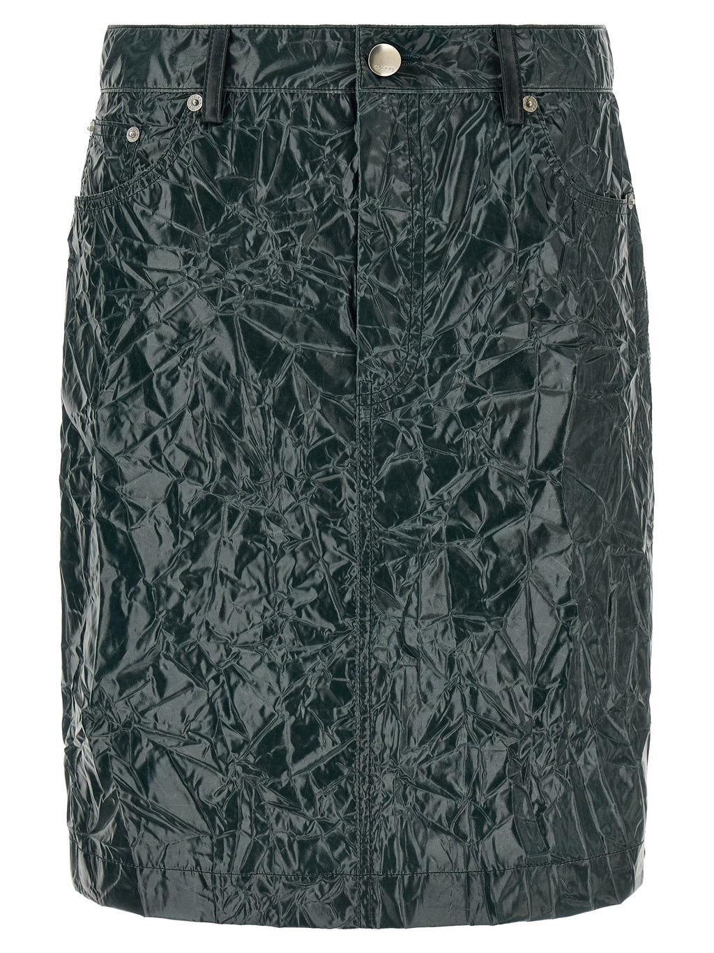 Bicolor Polyester Midi Skirt