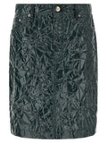 Bicolor Polyester Midi Skirt