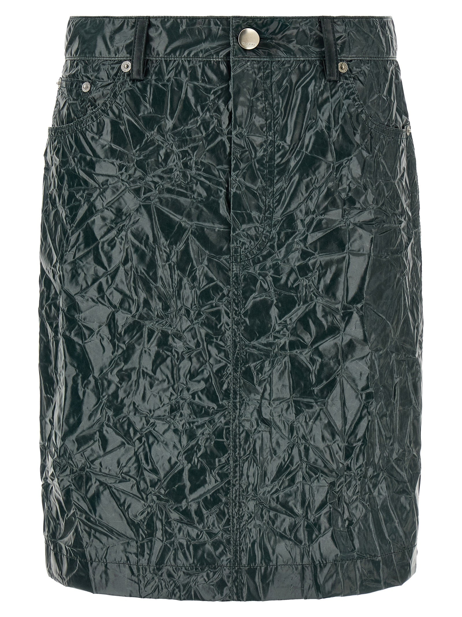 Bicolor Polyester Midi Skirt
