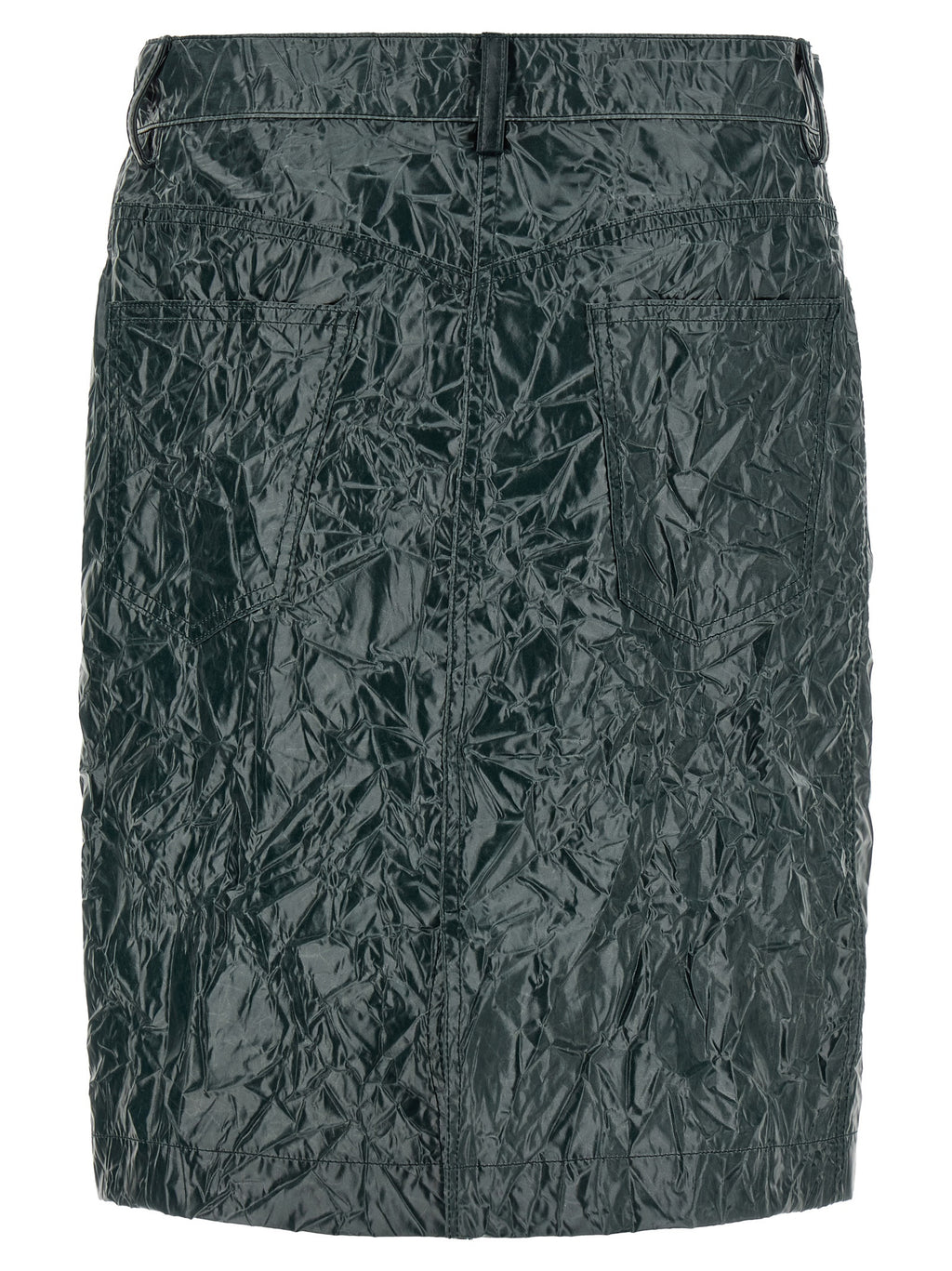Bicolor Polyester Midi Skirt