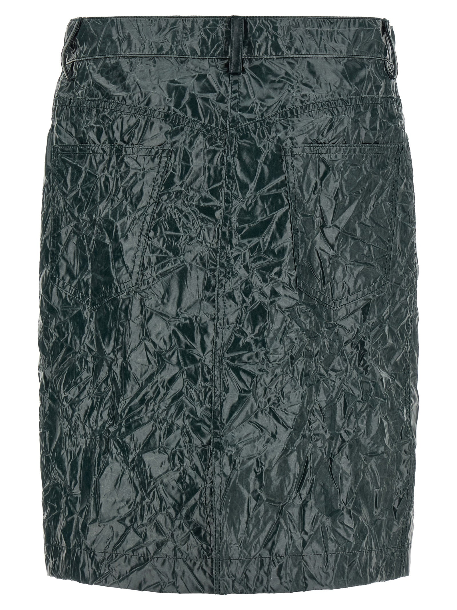 Bicolor Polyester Midi Skirt
