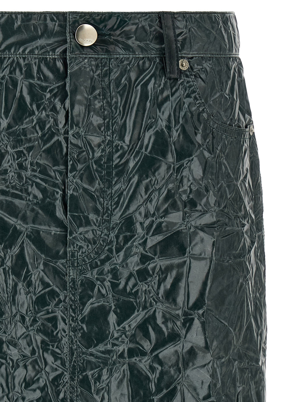Bicolor Polyester Midi Skirt