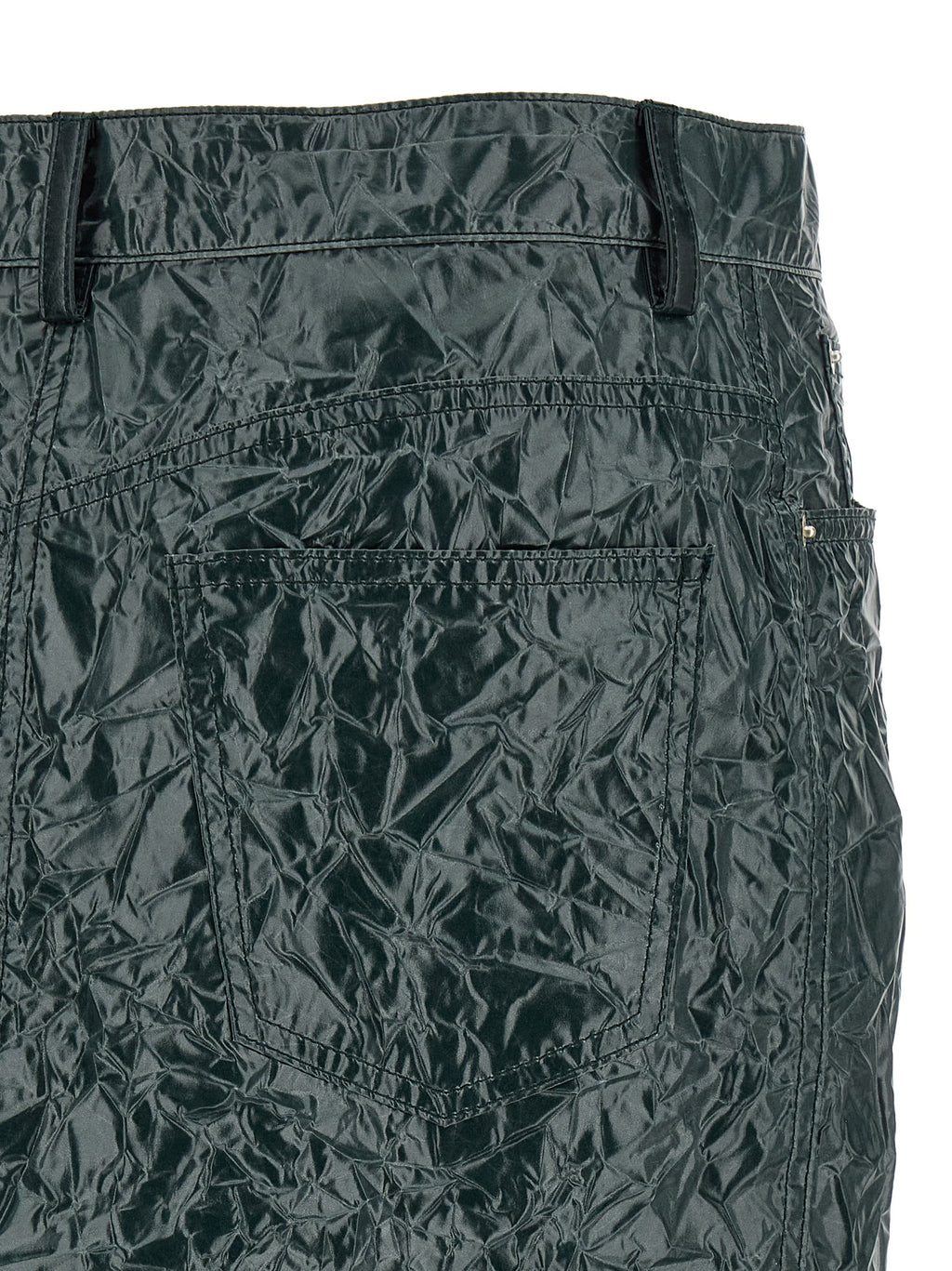 Bicolor Polyester Midi Skirt