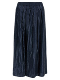 Blue Cotton Mini Skirt