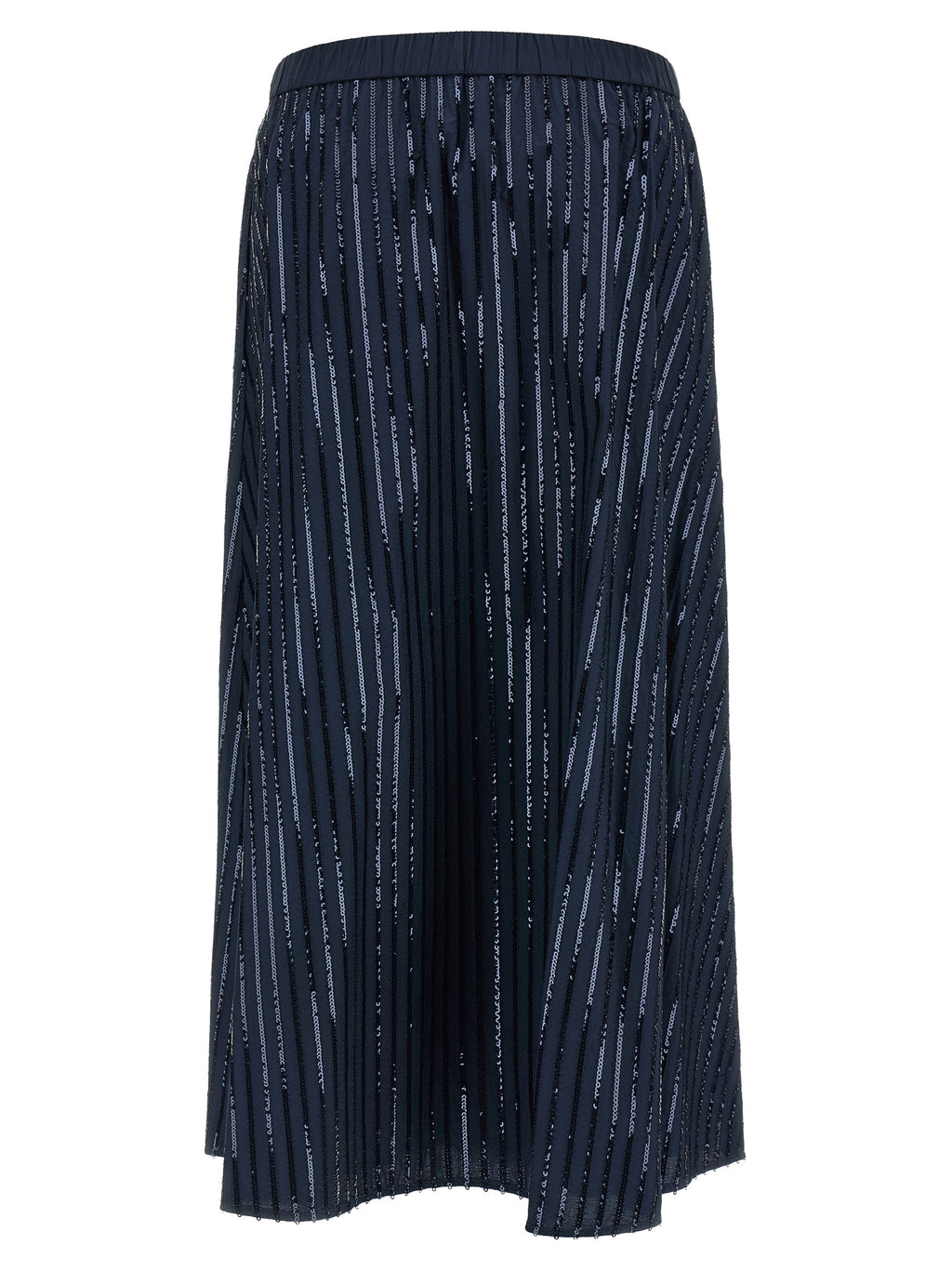Blue Cotton Mini Skirt