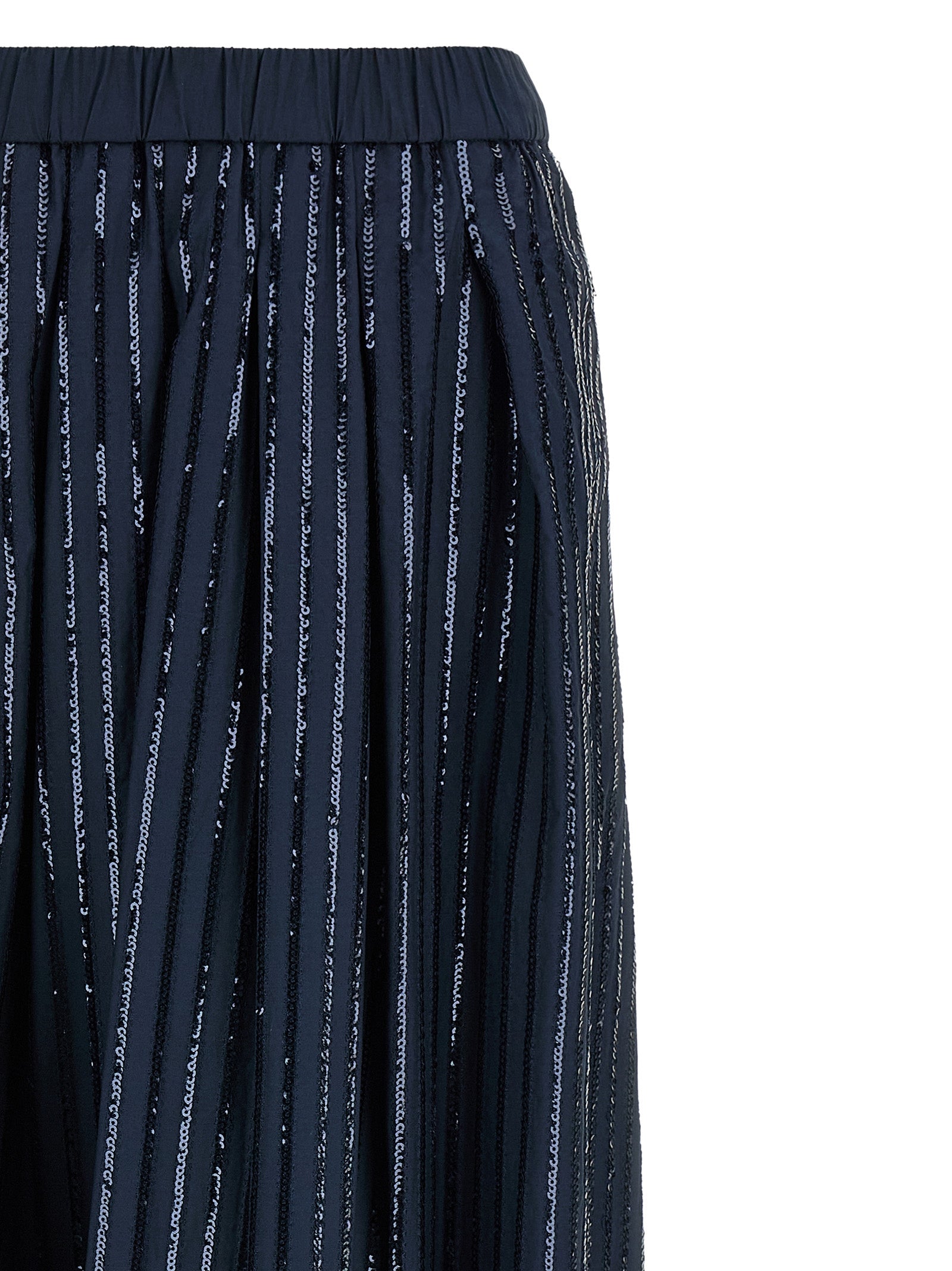 Blue Cotton Mini Skirt