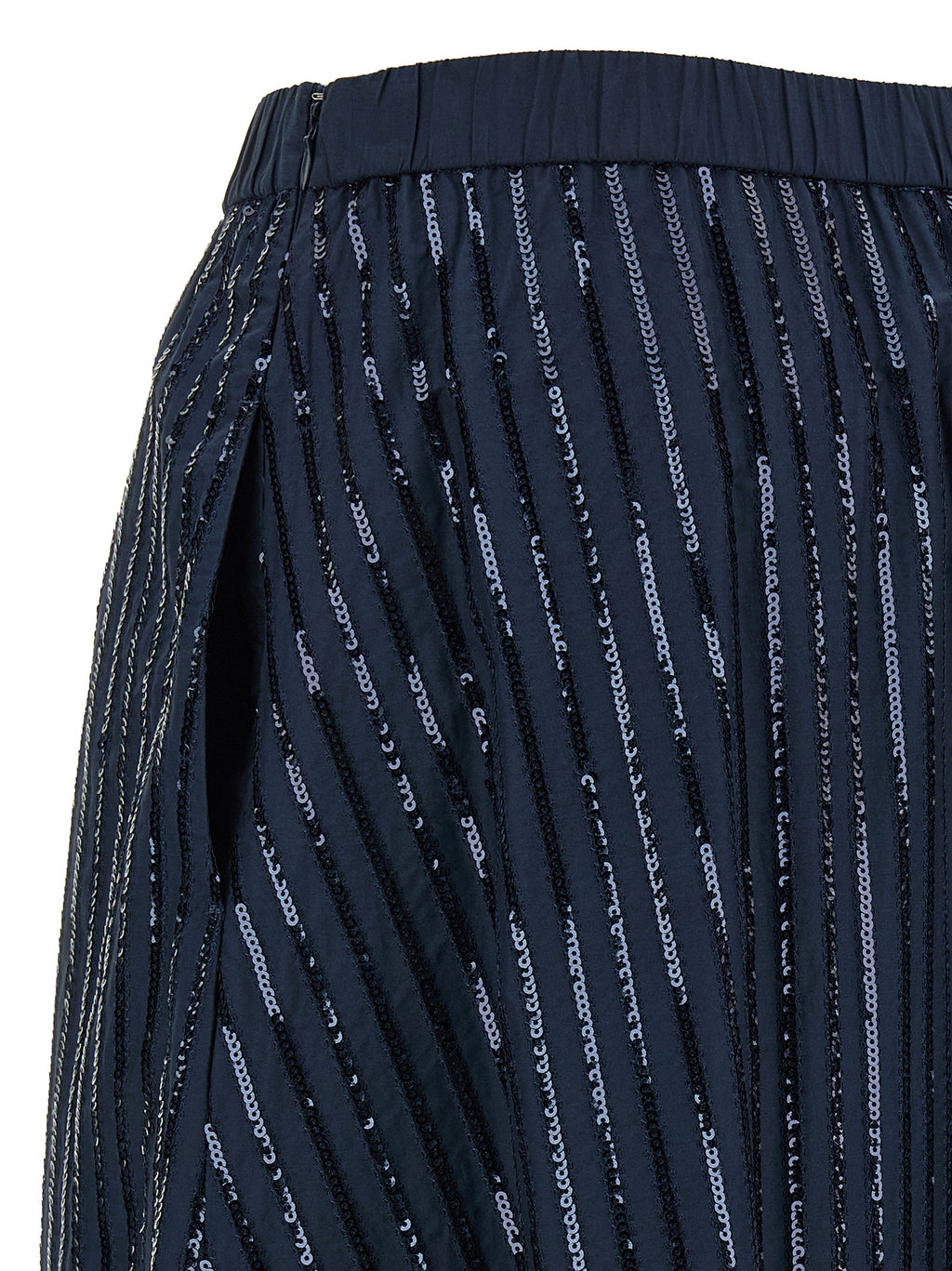 Blue Cotton Mini Skirt
