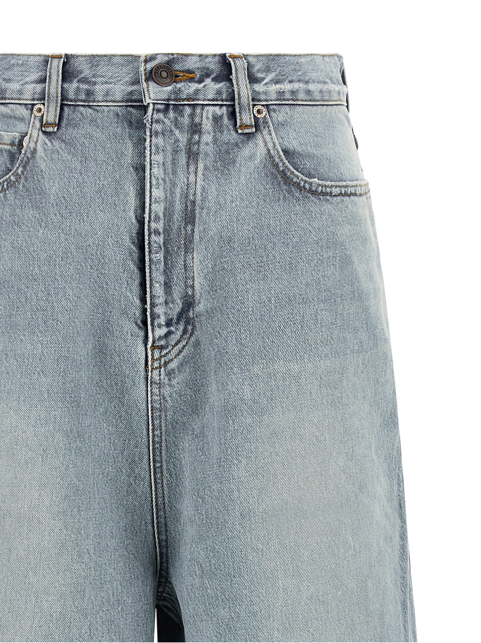 Blue Cotton Relaxed Fit Jeans