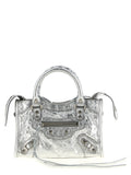 Silver Lamb Leather Crossbody Bag