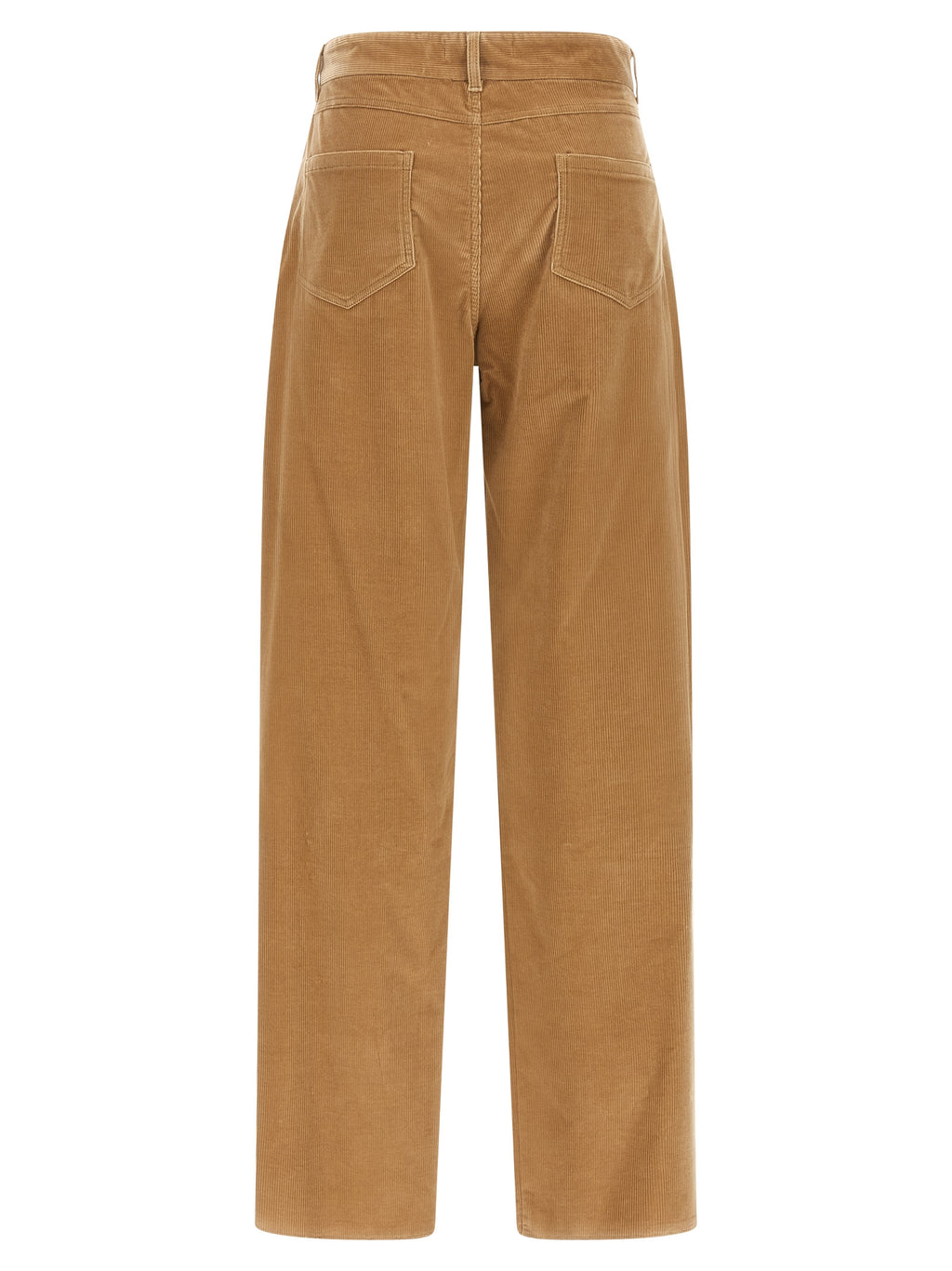 Beige Cotton Casual Pants