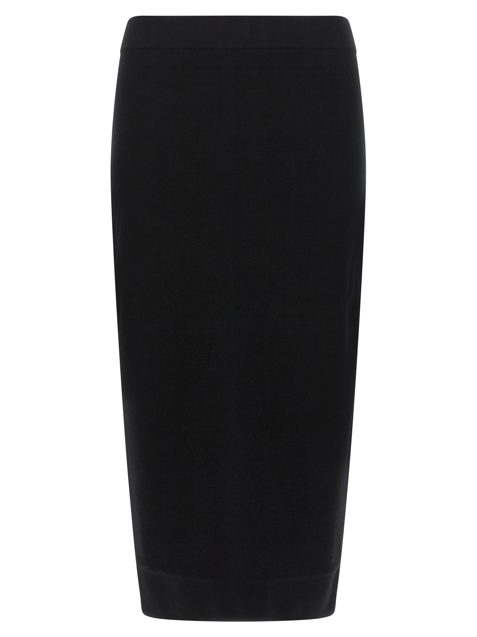 Black Viscose Midi Skirt