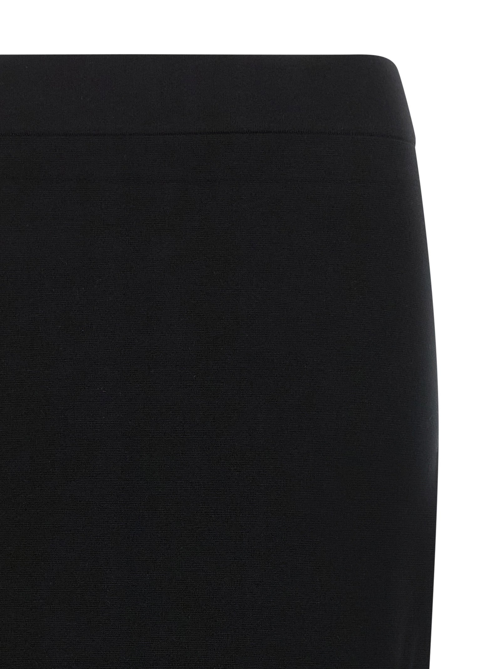 Black Viscose Midi Skirt