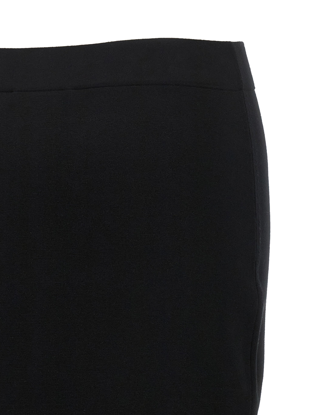 Black Viscose Midi Skirt