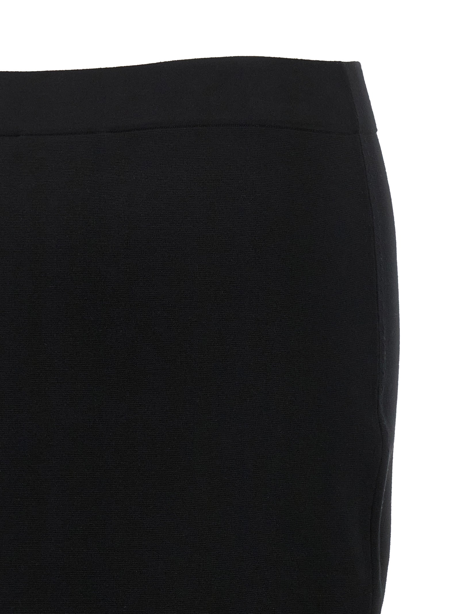 Black Viscose Midi Skirt