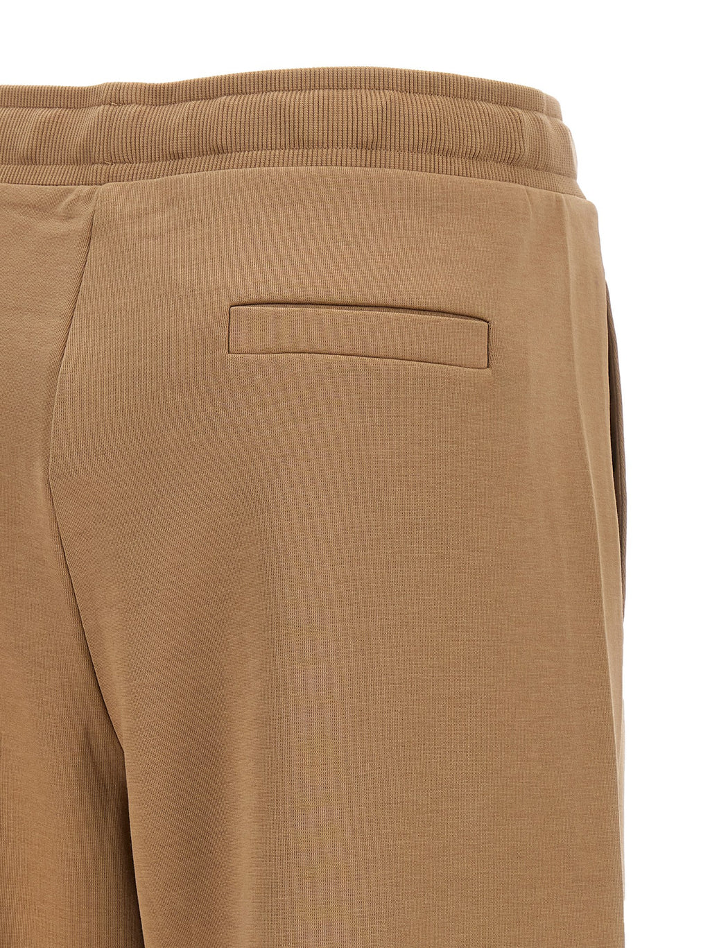 Beige Cotton Casual Pants