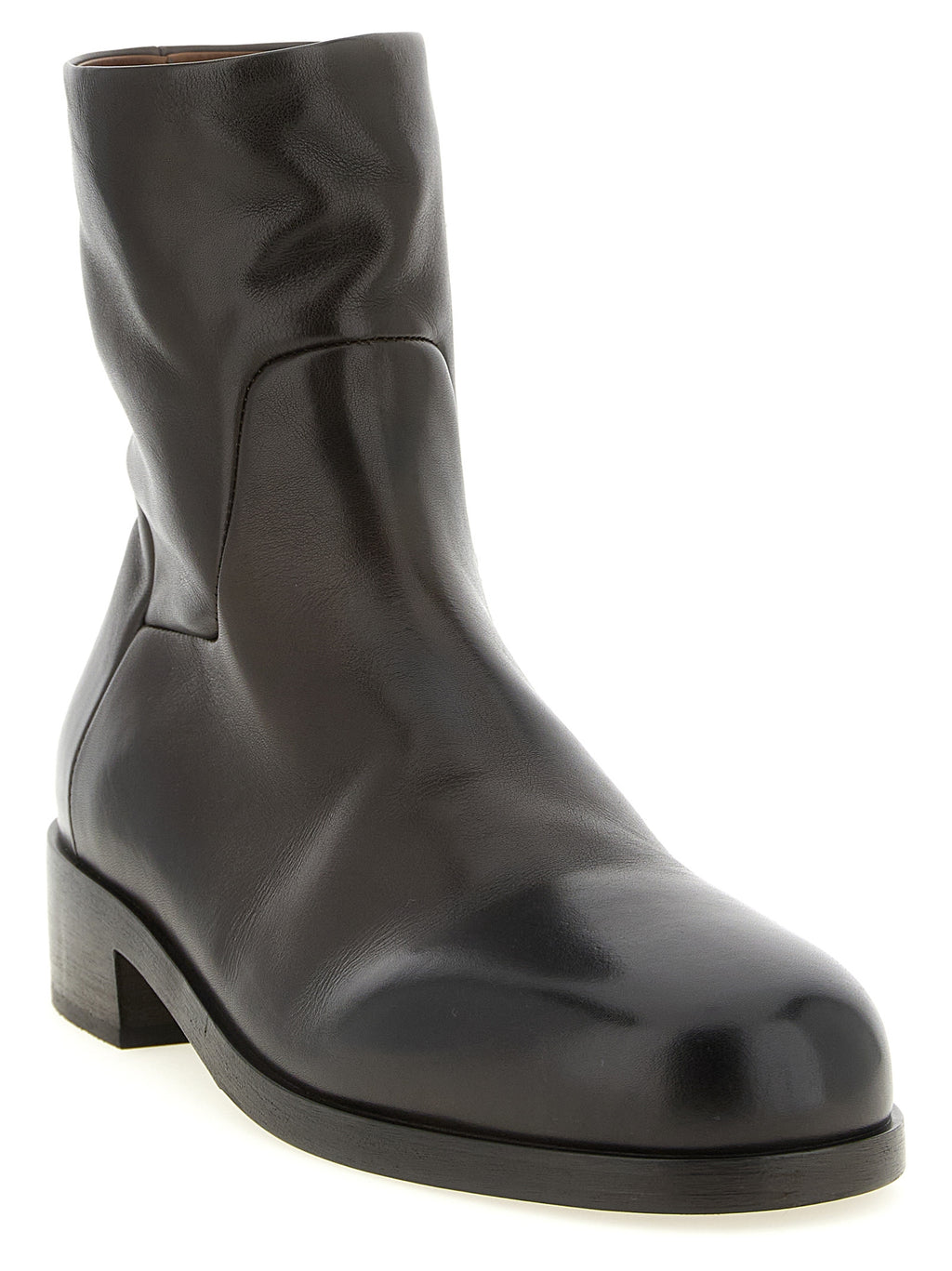Brown Calfskin Ankle Boots