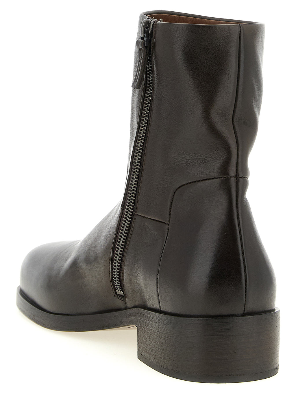Brown Calfskin Ankle Boots