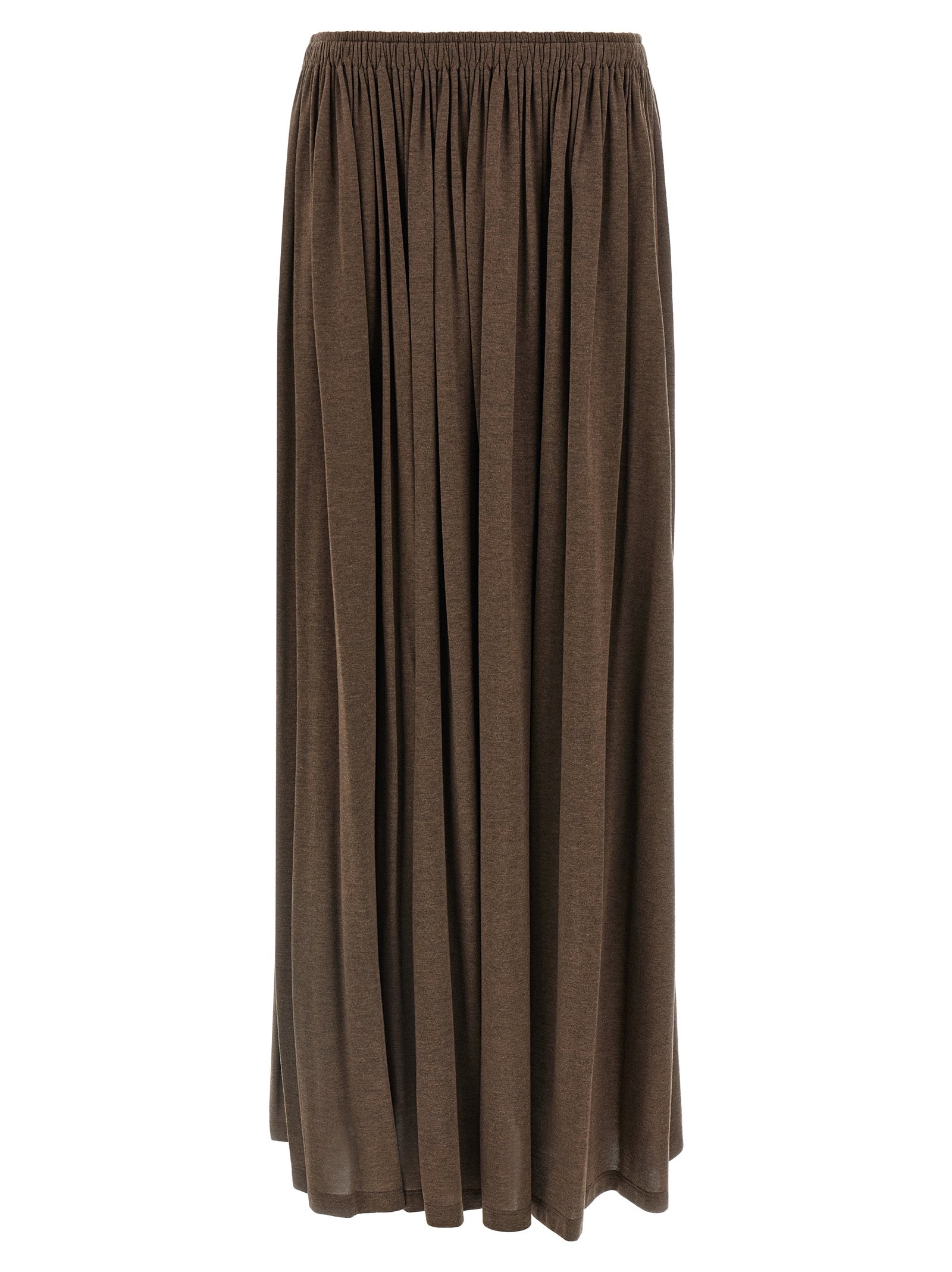 Brown Lyocell Mini Skirt
