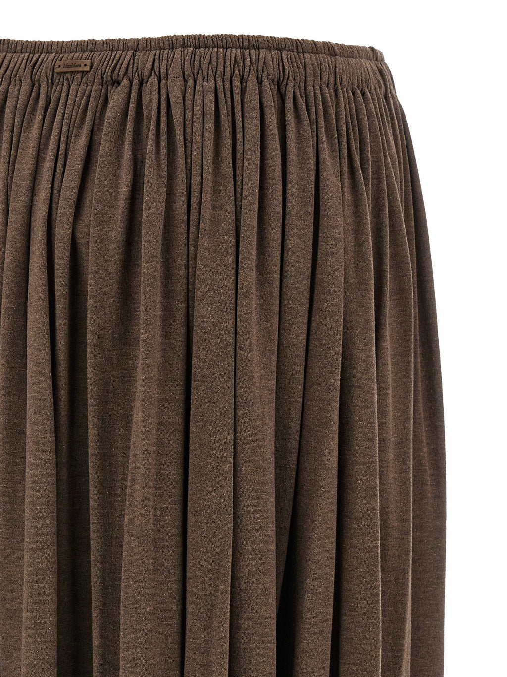 Brown Lyocell Mini Skirt