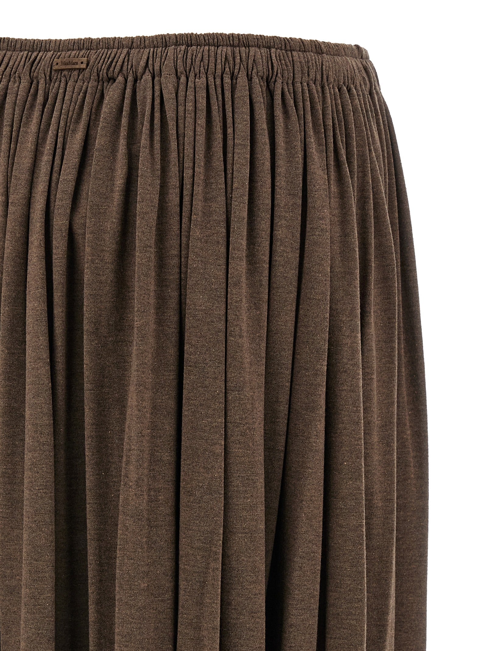 Brown Lyocell Mini Skirt