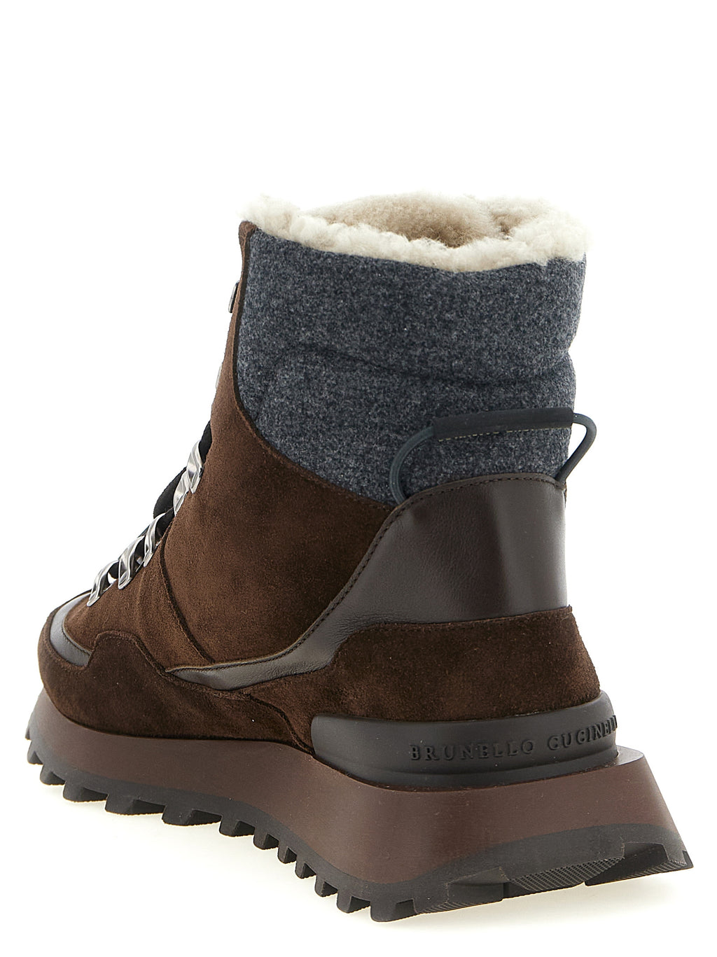 Brown Calfskin Ankle Boots