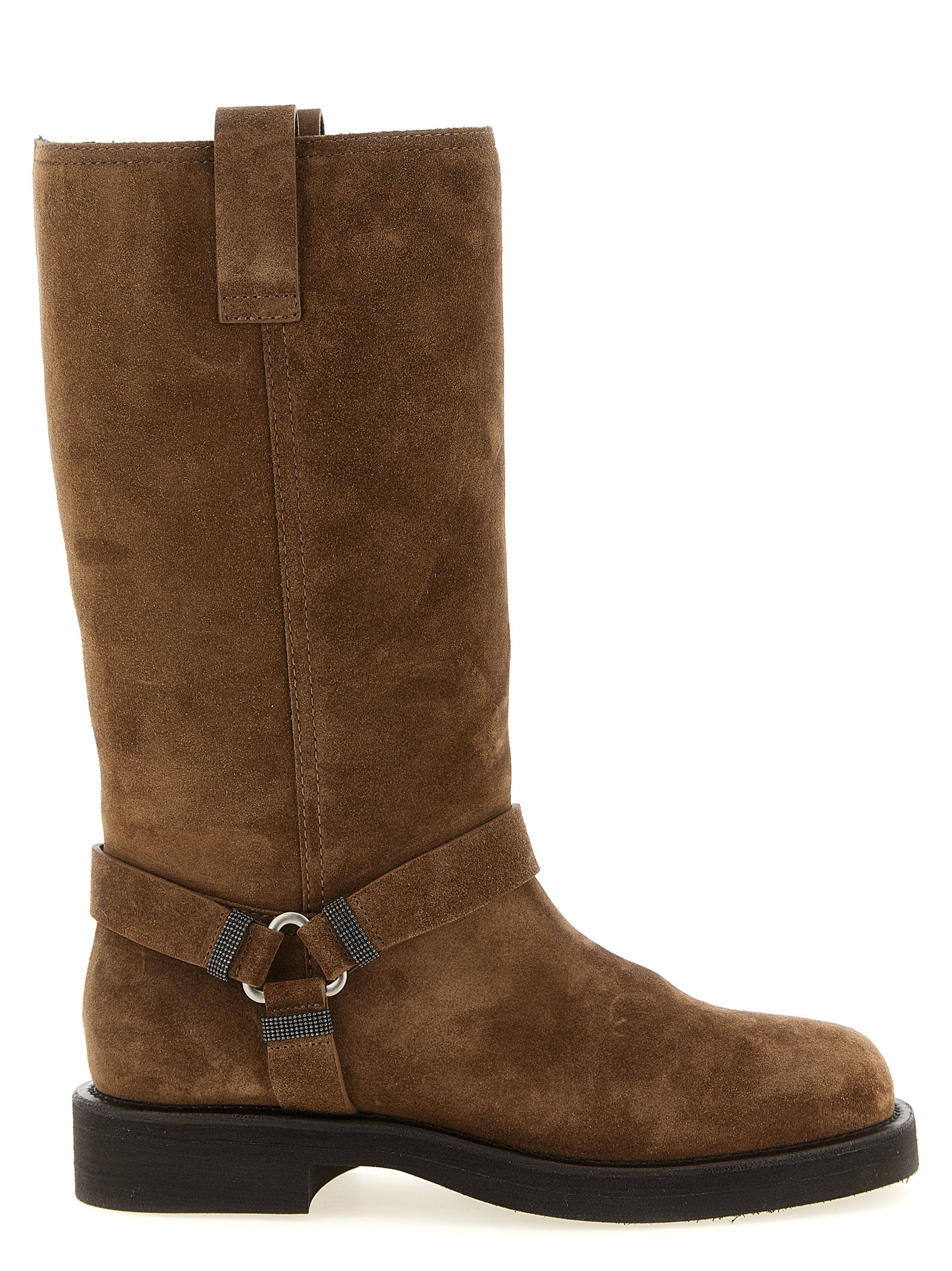 Brown Calfskin Over The Knee