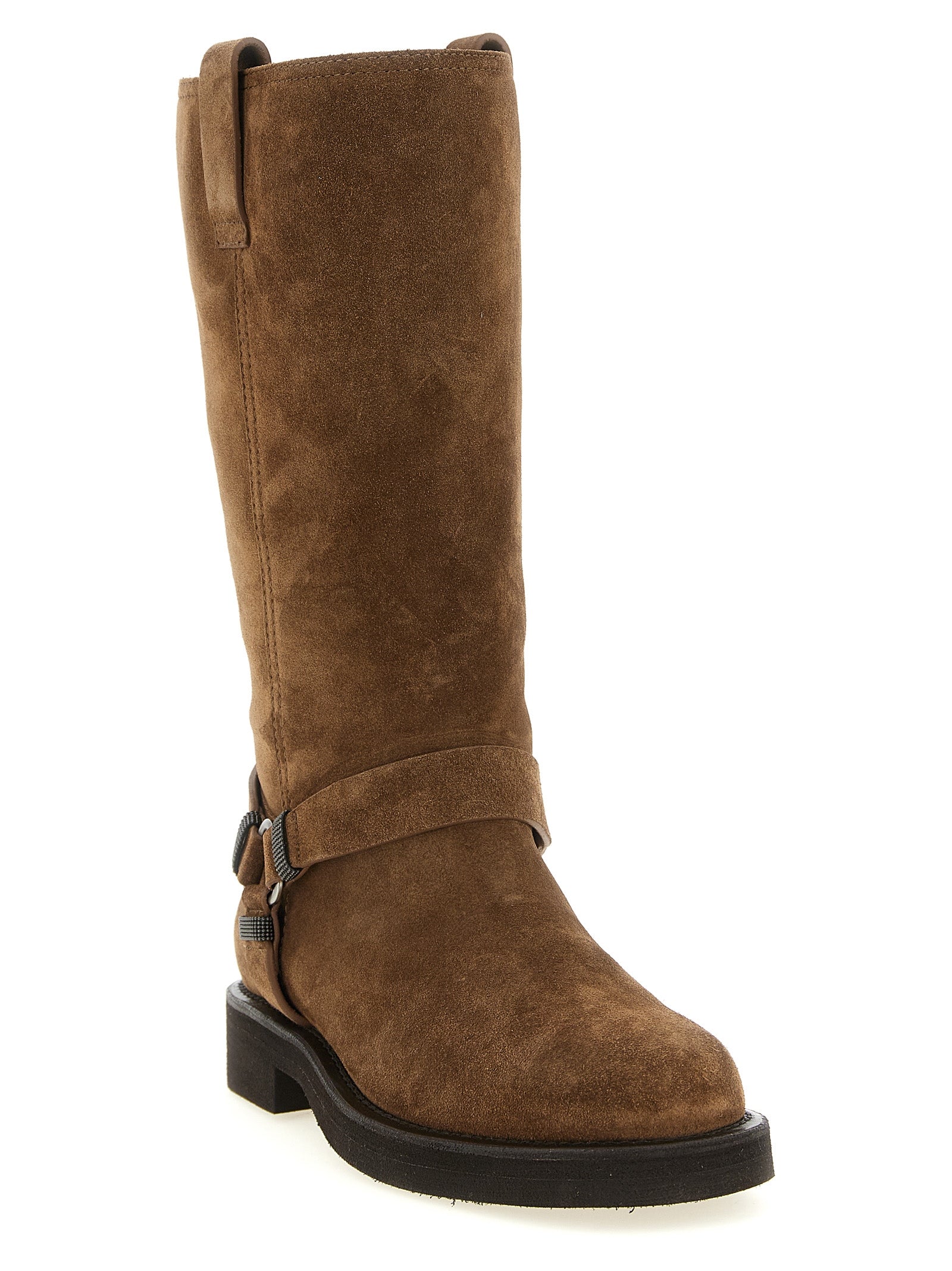 Brown Calfskin Over The Knee