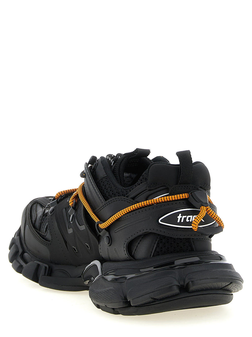 Black Polyethylene Athletic Sneakers