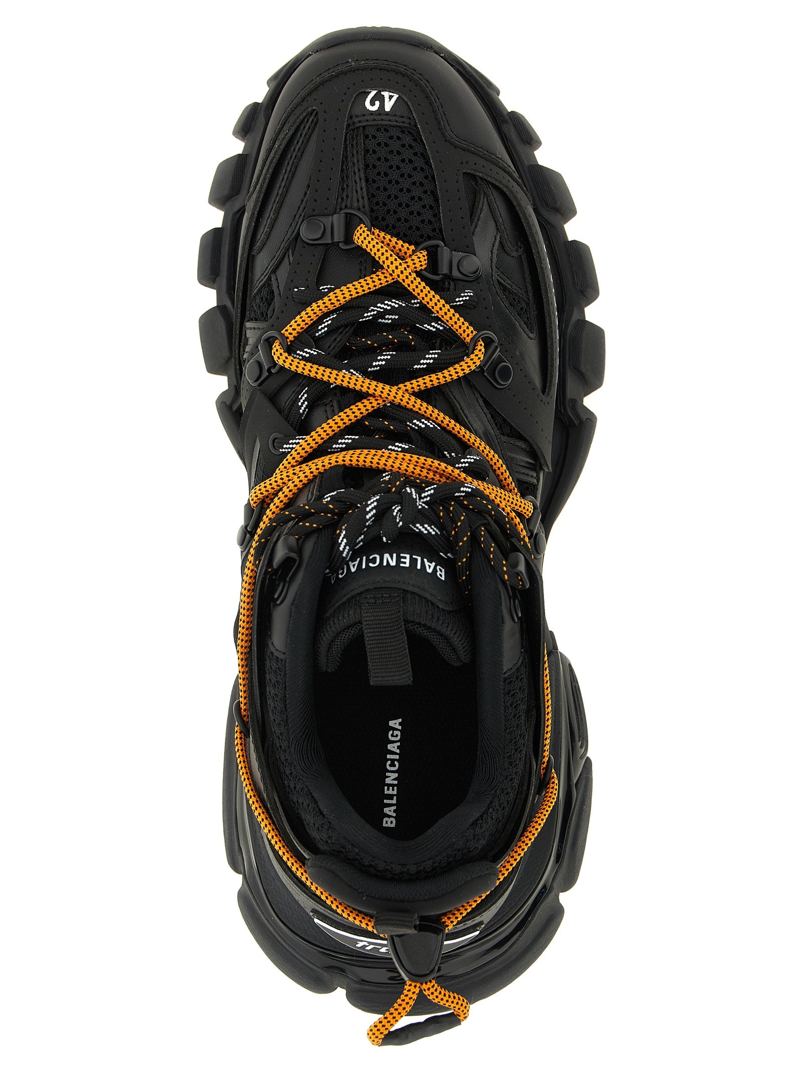 Black Polyethylene Athletic Sneakers