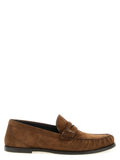 Brown Calfskin Slip-On Loafers